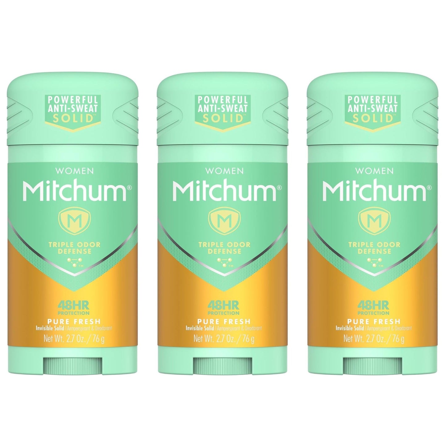 Mitchum For Women Advanced Control Anti-Perspirant Deodorant Invisible Solid Pure Fresh 2.70 oz (Pack of 3) Beauty and Personal Care Mitchum