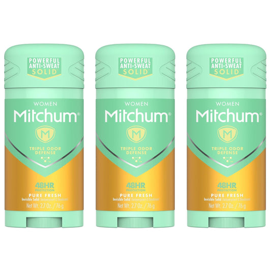 Mitchum For Women Advanced Control Anti-Perspirant Deodorant Invisible Solid Pure Fresh 2.70 oz (Pack of 3) Beauty and Personal Care Mitchum