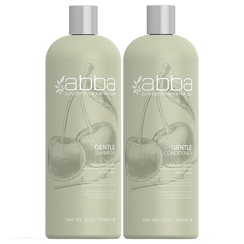 ABBA - Pure Gentle Shampoo & Conditioner Soothing & Nourishing Value Duo Set - Cherry Bark & Aloe, 32 fl oz Each Beauty & Personal Care ABBA