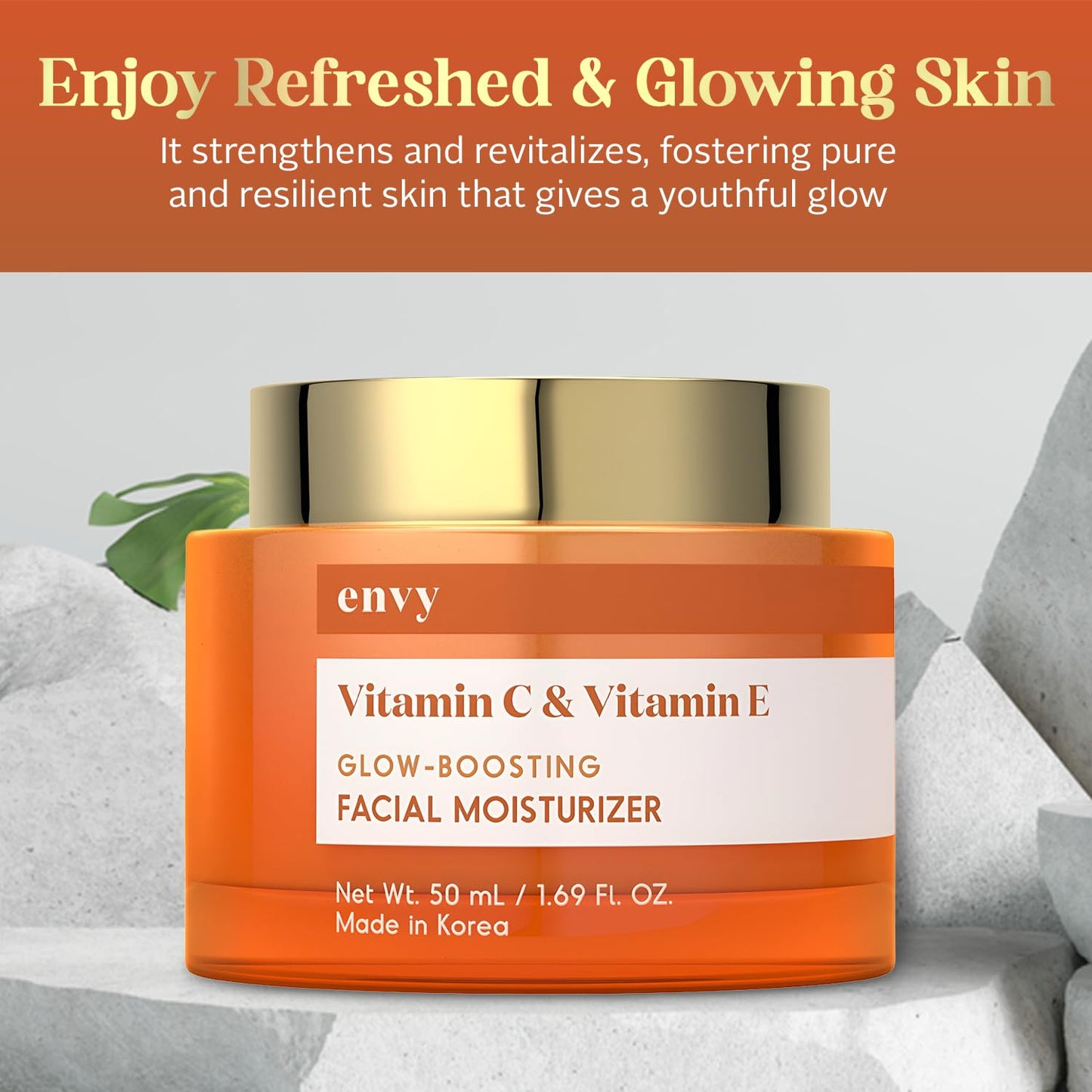 Envy Vitamin C & Vitamin E Face Moisturizer Cream - Hydrating, Reduces Acne Scars & Fine Lines - Anti-Aging, Dermatologist Tested for All Skin Types Beauty & Personal Care Envy