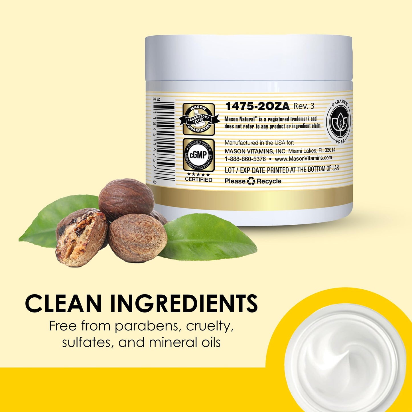 MASON NATURAL Collagen Premium Skin Cream, Women’s Anti,Aging Face & Body Daily Moisturizer for Hydration & Firmness, Pear Scent, 4 oz Beauty & Personal Care MASON NATURAL