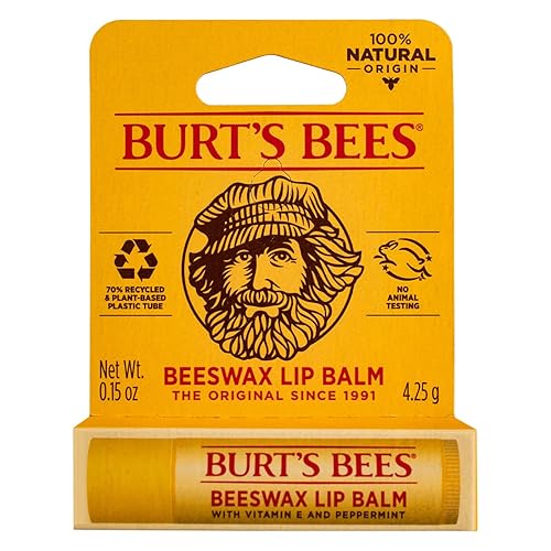 Burt's Bees Beeswax Lip Balm with Vitamin E & Peppermint 0.15 oz (Pack of 5) Beauty & Personal Care Burt's Bees