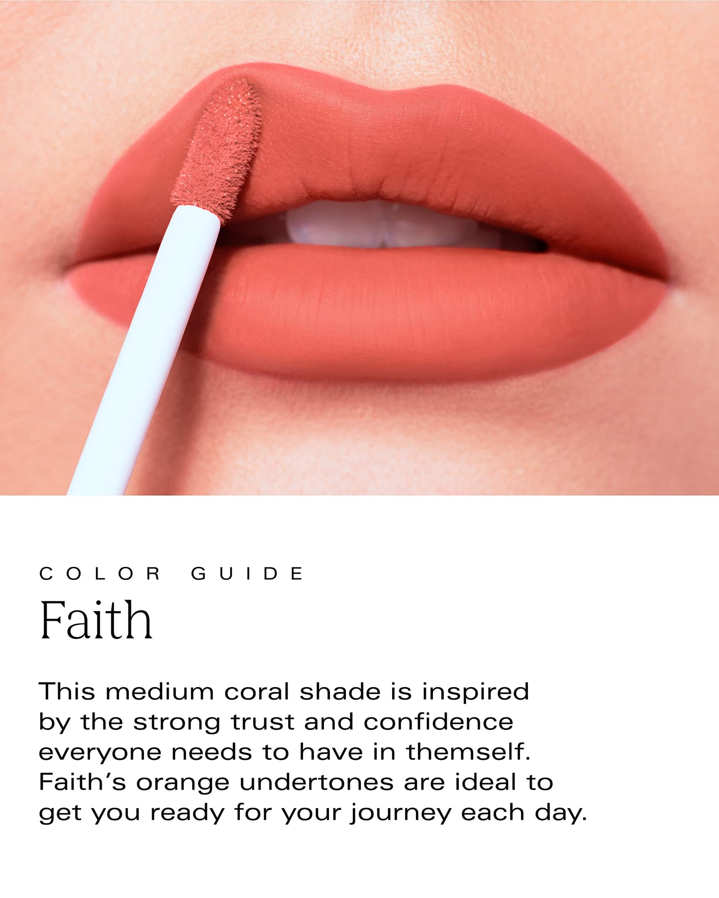 PDL Cosmetics by Patricia De León | Bold Aspirations Liquid Lipstick (Faith) | Highly Pigmented Smooth Matte Finish | Vibrant Coral Tone | Long Beauty & Personal Care PDL Cosmetics