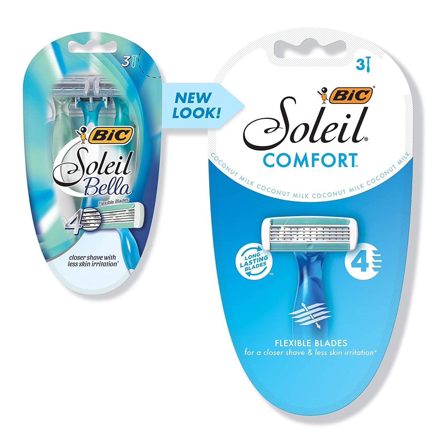 Bic Soleil Bella Shavers E-Z Rinse - 3 ct, Pack of 5 Beauty and Personal Care BIC