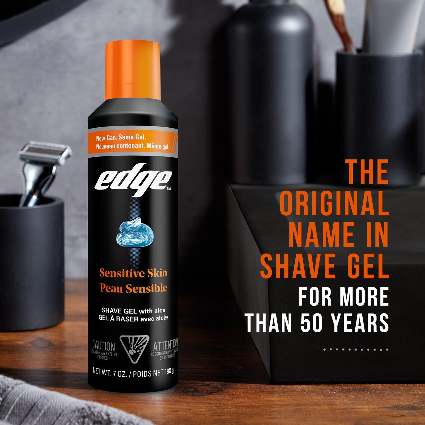Edge Shaving Gel for Men, Sensitive Skin with Aloe, 6 Pack, Moisturizes, Protects, Soothes, Reduces Skin Irritation Beauty and Personal Care Edge