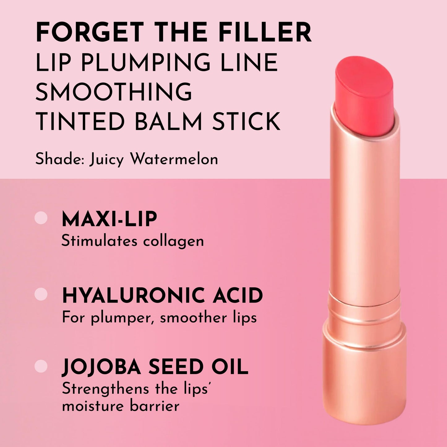 LAWLESS Women's Forget the Filler Lip Plumping Line Smoothing Tinted Balm, Juicy Watermelon, 0.1 Ounce / 2.9 ml Beauty and Personal Care LAWLESS