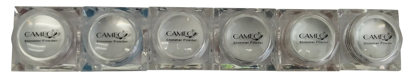Cameo Cosmetics Body, Eyes, Face Light Glitter Shimmer Powder Set, 6 Piece Beauty & Personal Care Cameo