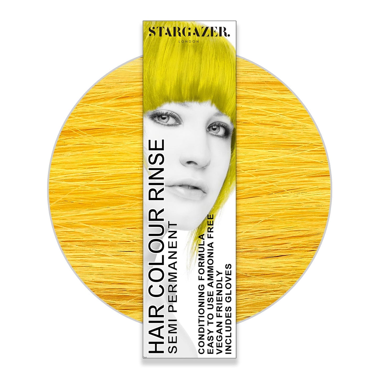 StarGazer Semi Permanent Hair Color - YELLOW - Amonia Free Hair Dye Includes Gloves Beauty & Personal Care Stargazer Enterprises