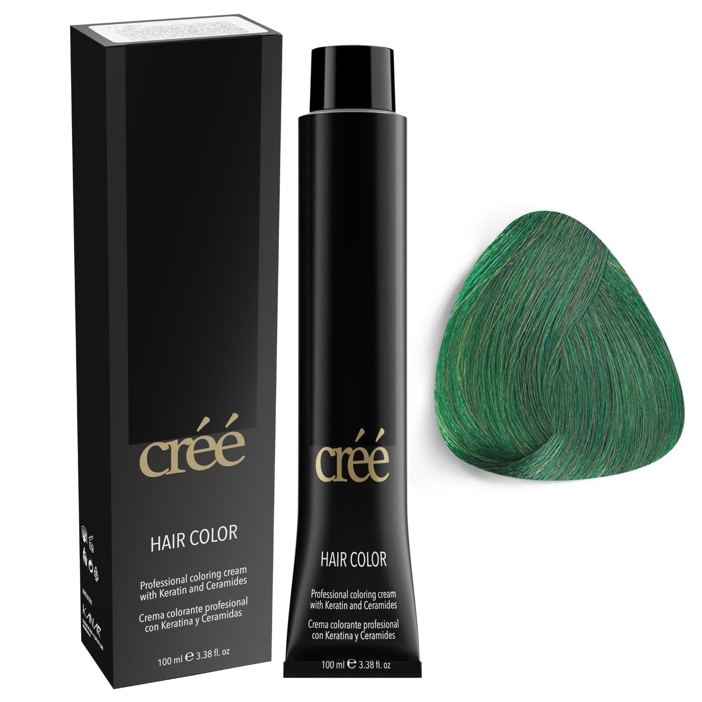 Cree Professional Green - Permanent Hair Color - Long Lasting, Rich Vibrant - Gray Coverage 100ml - 3.4 fl.oz. Beauty & Personal Care Créé