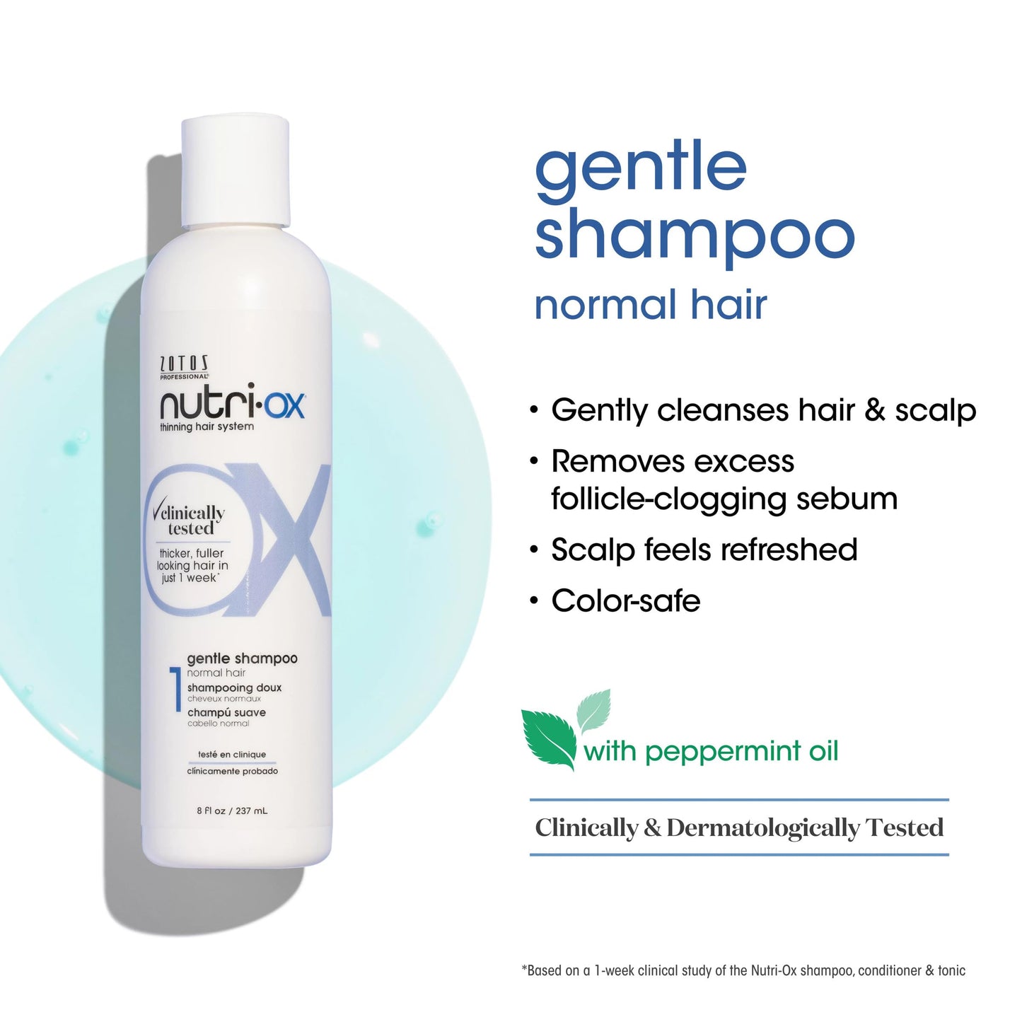 NUTRI-OX Starter Kit for Thinning Hair | Thicker, Fuller-Looking Hair | Peppermint | Clinically & Dermatologically Tested | 30 Day Supply Beauty & Personal Care NUTRI-OX