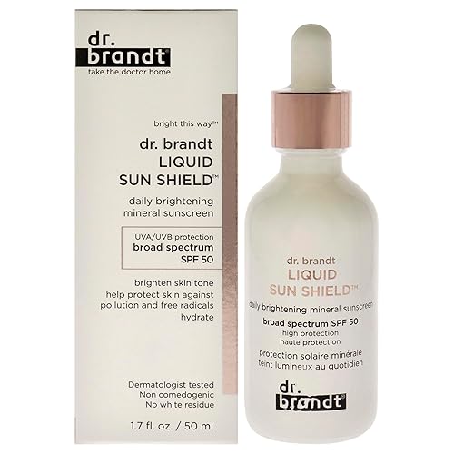 Dr. Brandt Liquid Sun Shield. SPF 50 UVA/UVB Mineral Face Sunscreen. HEV/Blue Light, Infrared and Pollution Protection. Non-Nano Zinc Oxide, Reef-Safe Beauty & Personal Care Dr. Brandt Skincare