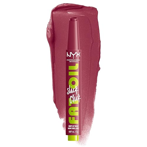 NYX PROFESSIONAL MAKEUP Fat Oil Slick Click, Lightweight, Buildable, Pigmented Vegan Lip Balm - Thats Major Beauty & Personal Care NYX PROFESSIONAL MAKEUP