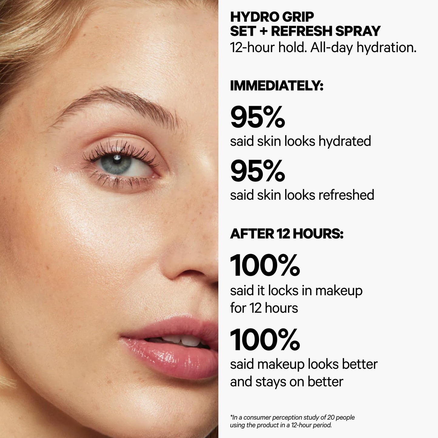Milk Makeup Hydro Grip Set + Refresh Spray with Hyaluronic Acid - Sets Makeup + Hydrates Skin for Up to 12 Hours - Long-Lasting, Alcohol-Free Facial Beauty and Personal Care Milk Makeup