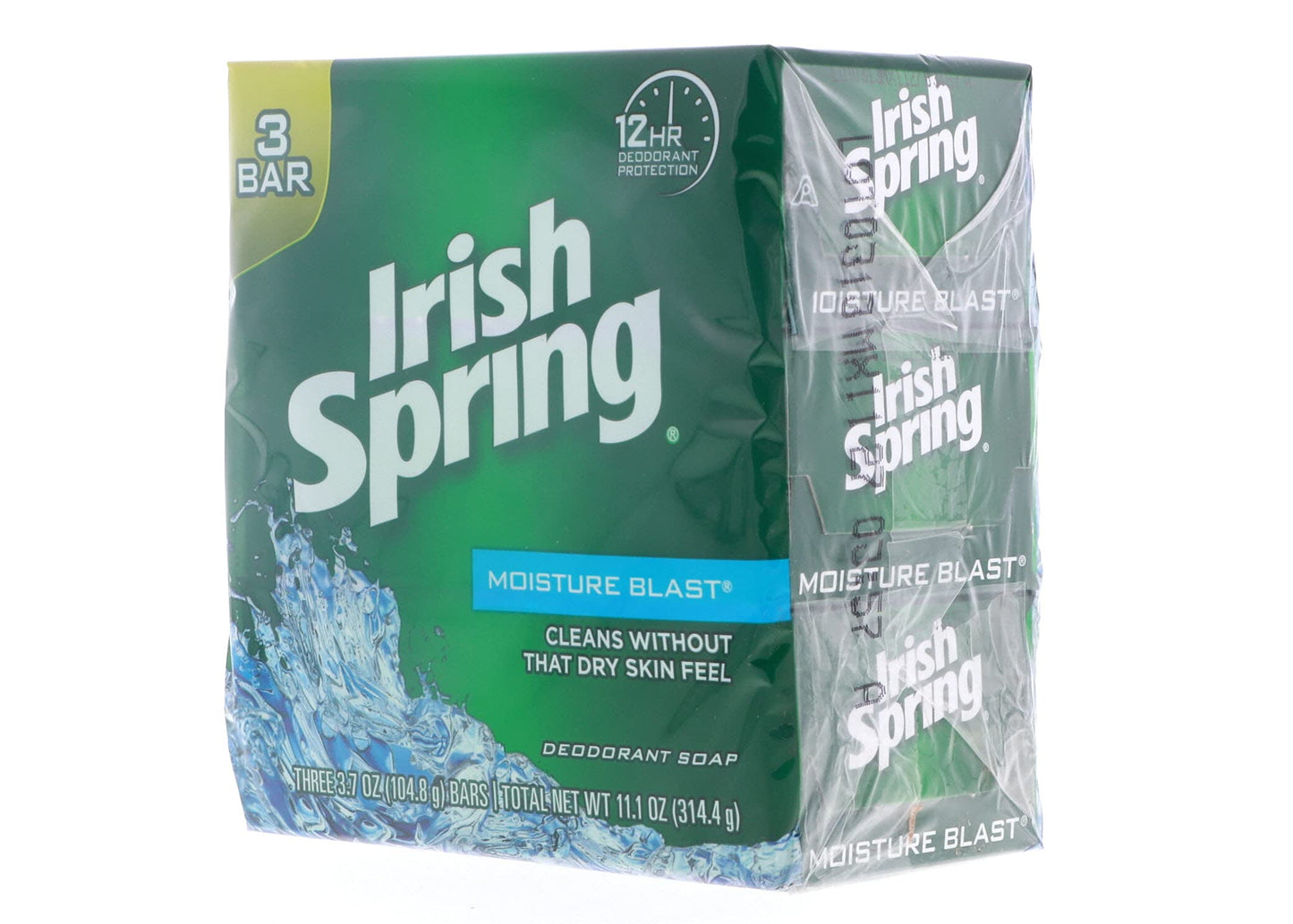 Irish Spring Deodorant Soap Moisture Blast 3.75 oz 3 bar (2 pack) Beauty & Personal Care Irish Spring