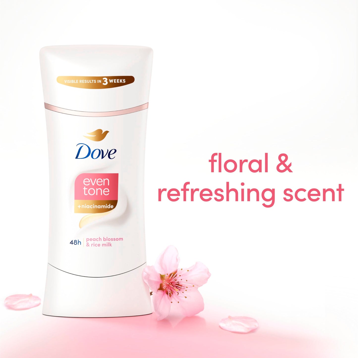 Dove Even Tone Antiperspirant Deodorant Stick Peach Blossom & Rice Milk 3 Count 2.6 oz Beauty and Personal Care Dove
