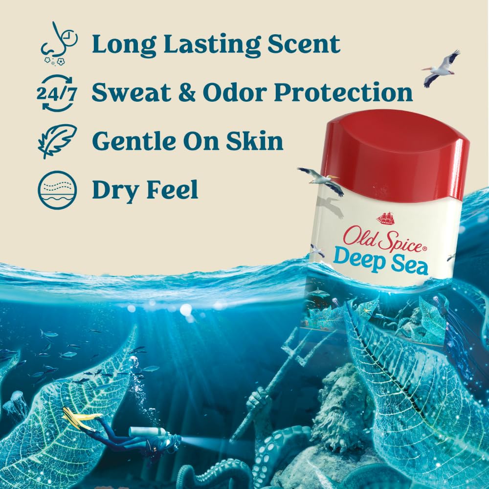 Old Spice Antiperspirant & Deodorant for Men, Deep Sea with Ocean Elements Scent, 2.6 oz Beauty & Personal Care Old Spice