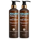 Argan Magic Defining Curl Cream - Enhances Waves & Curls While Adding Definition | Conditions, Detangles, Reduces Frizz | Enriched with Biotin | Beauty & Personal Care Argan Magic