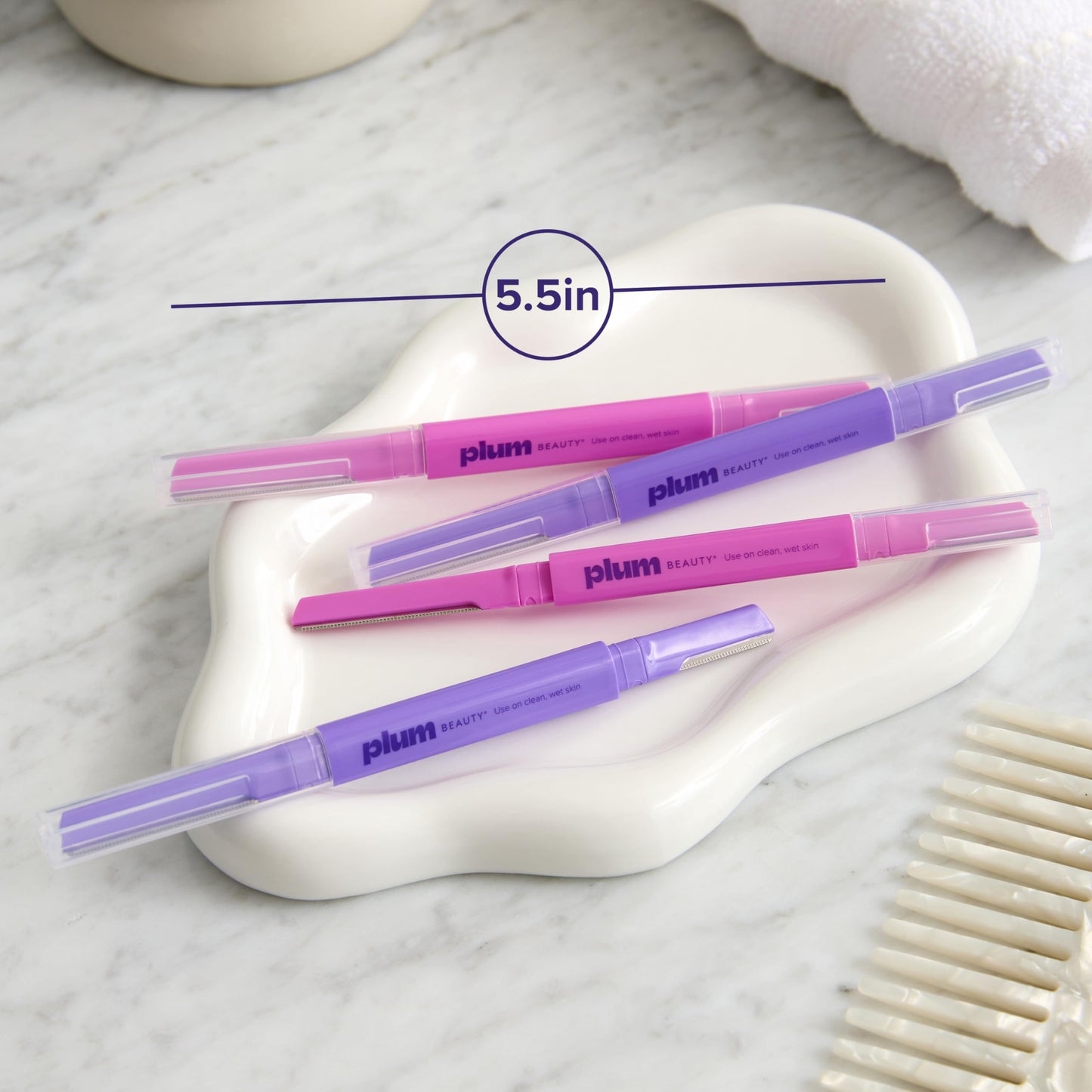 Plum Beauty Double-Sided Dermaplaning Razors (4-Pack) - Womens Facial Razors Beauty and Personal Care Plum Beauty