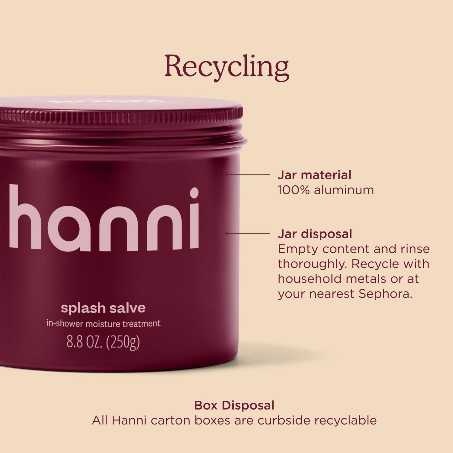 HANNI Splash Salve Body Mask, In-Shower Moisturizer with Coconut, Jojoba, Shea Butter & Glycerin, Deep Conditioning for All Skin Types, 250 mL / 8.8 Beauty & Personal Care HANNI
