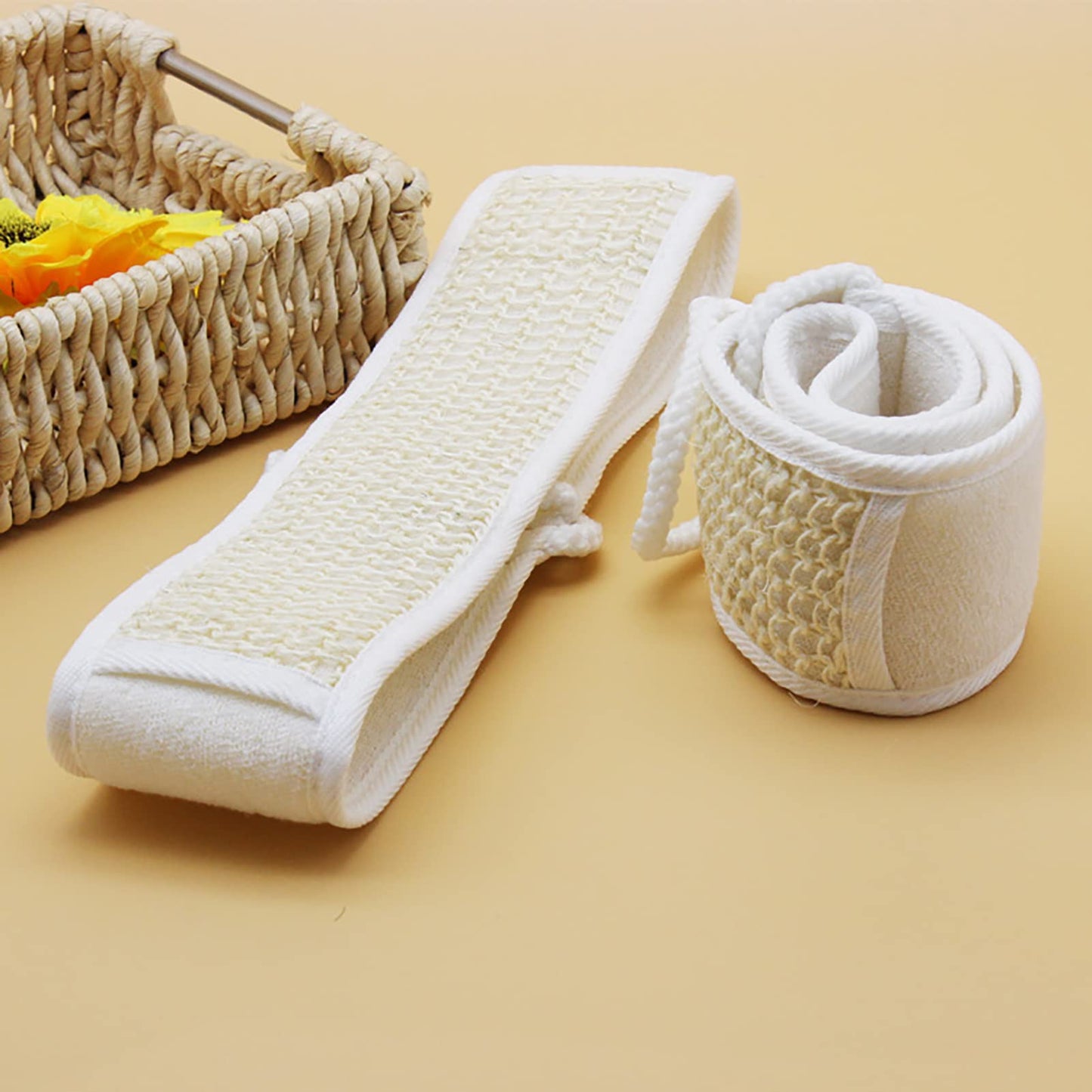 AkoMatial Body Exfoliator Double Sided Effective Fast Drying Reinforced Back Scrubber for Dorm Beauty and Personal Care AkoMatial