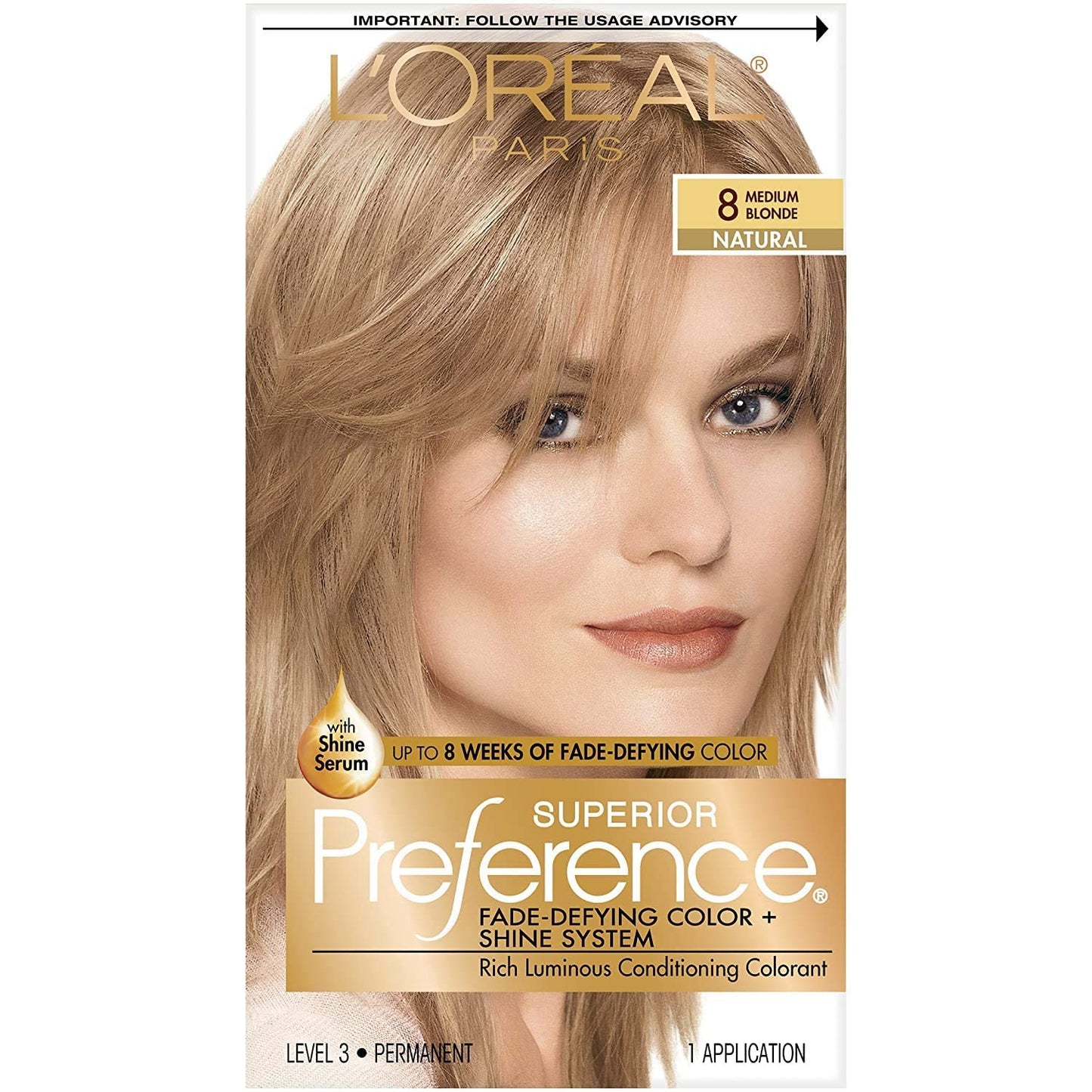 L'Oreal Superior Preference Hair Color 8 Medium Blonde (Pack of 3) Beauty & Personal Care L'Oreal Paris