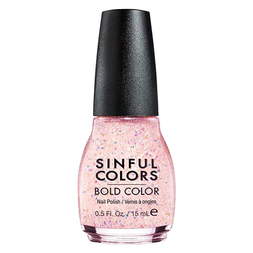 SinfulColors Bari Revlon 6407-99 .5 Oz Pink Glitter Professional Nail Polish Beauty & Personal Care SinfulColors