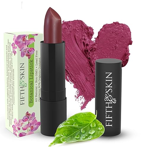 Fifth & Skin BOTANICAL Lipstick (CHERRY) | Vegan | Natural | Organic | Certified Cruelty Free | Paraben Free | Petroleum Free | Healthy | Moisturizing Beauty & Personal Care Fifth & Skin