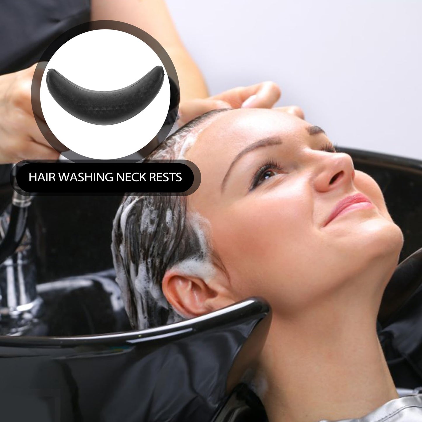 Ipetboom Shampoo Bowl Neck Rest Rubber Hair Wash Gel Neck Pillow for Salon Sink Water Resistant Wash Bowl Cushion for Hair Washing Reusable Support Beauty and Personal Care Ipetboom
