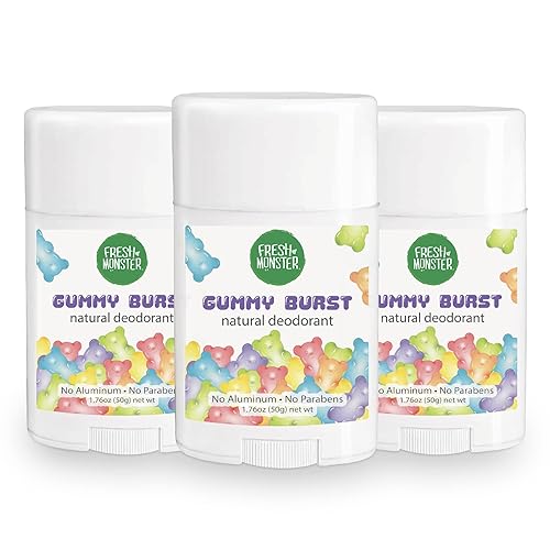 Fresh Monster Natural Deodorant for Kids & Teens I Mom's Choice Gold Award Winner | Aluminum-Free, Paraben-Free, Hypoallergenic I 24-Hour Protection I Beauty & Personal Care Fresh Monster