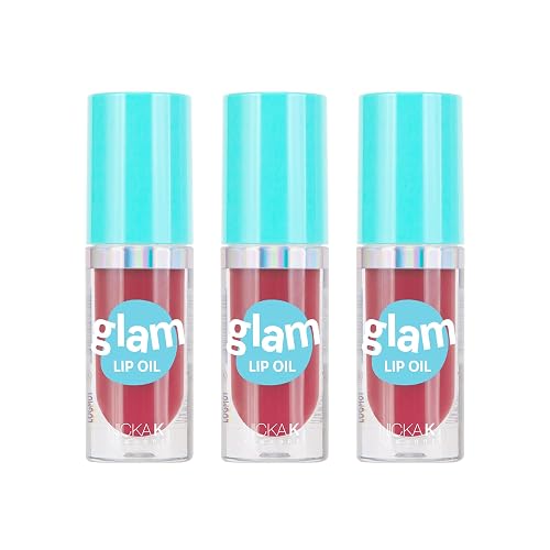 NICKA K NEW YORK Glam Lip Oil, Long Lasting, Tinted Lip Gloss, Nourihes, Hydrates, Jumbo Applicator, Natural Glossy Tint for Ultimate Effect Beauty & Personal Care NICKA K NEW YORK