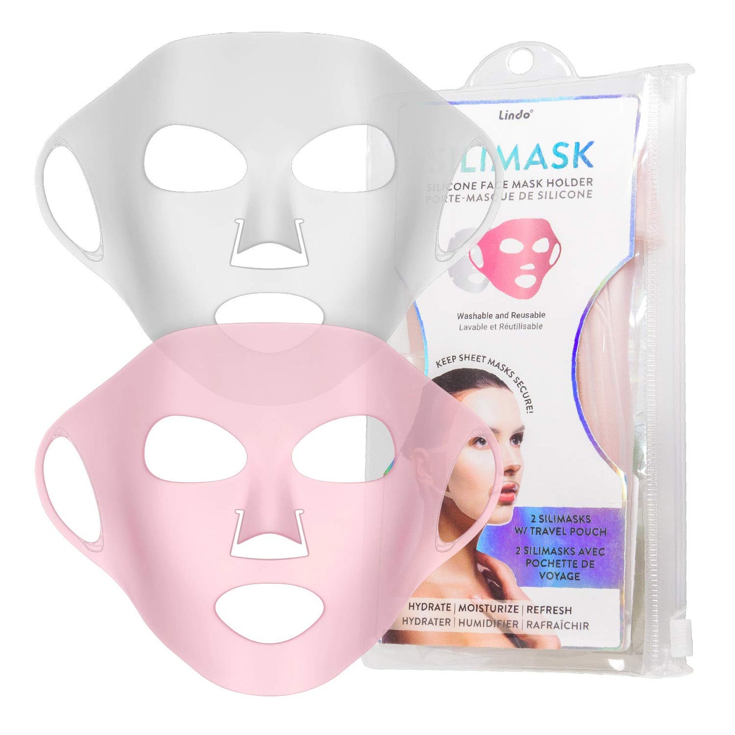 Lindo Silimask - Reusable Anti-Wrinkle Silicone Face Mask Holder for Sheet Masks, Moisturizing Facial Mask Cover, Prevent Evaporation, Beauty Face Beauty & Personal Care Lindo