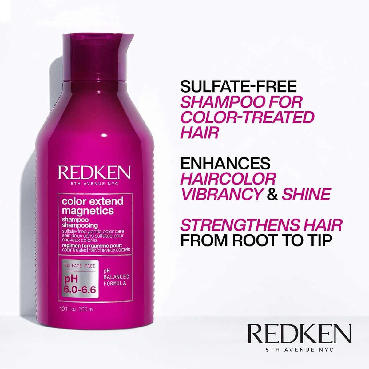 Redken Color Extend Magnetics Shampoo - For Color-Treated, 10.1 Fl Oz