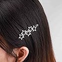 YienDoo Vintage Silver Metal Cluster Hair Accessories - Star Barrettes, Hoop Bobby Pins, and Bridal Hair Clips for Women and Girls Beauty & Personal Care YienDoo