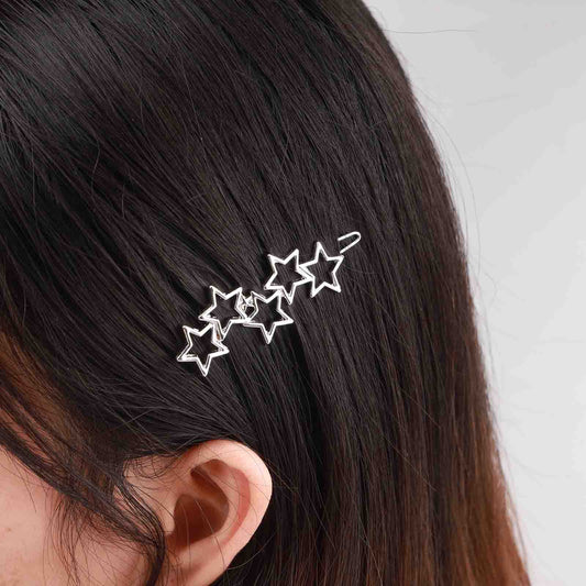 YienDoo Vintage Silver Metal Cluster Hair Accessories - Star Barrettes, Hoop Bobby Pins, and Bridal Hair Clips for Women and Girls Beauty & Personal Care YienDoo