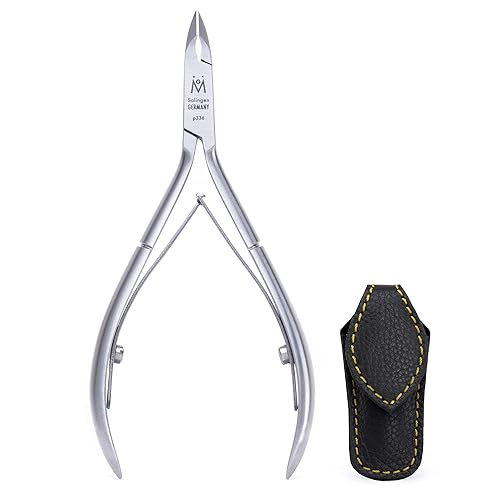 GERMANIKURE Luxury Cuticle Nipper in Leather Case, Double Sharpened, Ethically Made in Solingen Germany Beauty & Personal Care GERmanikure