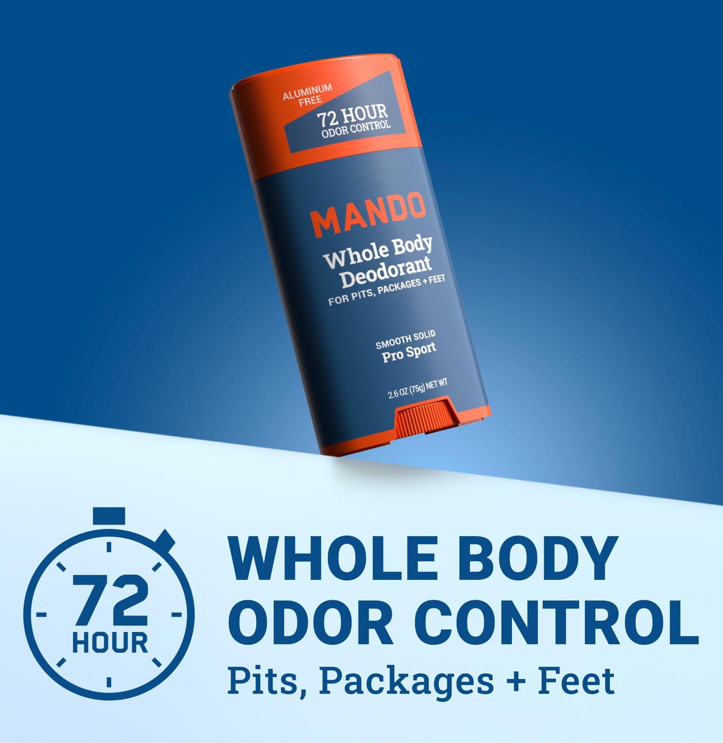 Mando Whole Body Deodorant - Invisible Cream and Solid Formulas - 72 Hour Odor Control - Aluminum & Baking Soda Free - Skin Safe - 3 oz Cream & 2.6 oz Beauty and Personal Care Mando