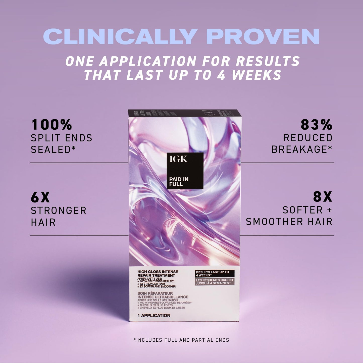 IGK Paid In Full High Gloss Intense Repair Treatment - 100% split-ends sealed. The next-generation of repair. Beauty & Personal Care IGK