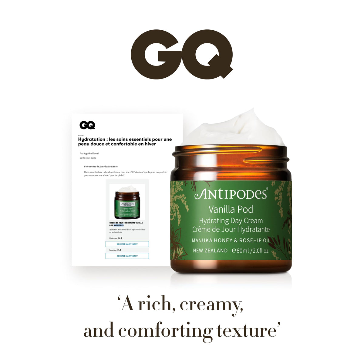 Antipodes Vanilla Hydratin Day Cream, 60 ML Beauty & Personal Care Antipodes