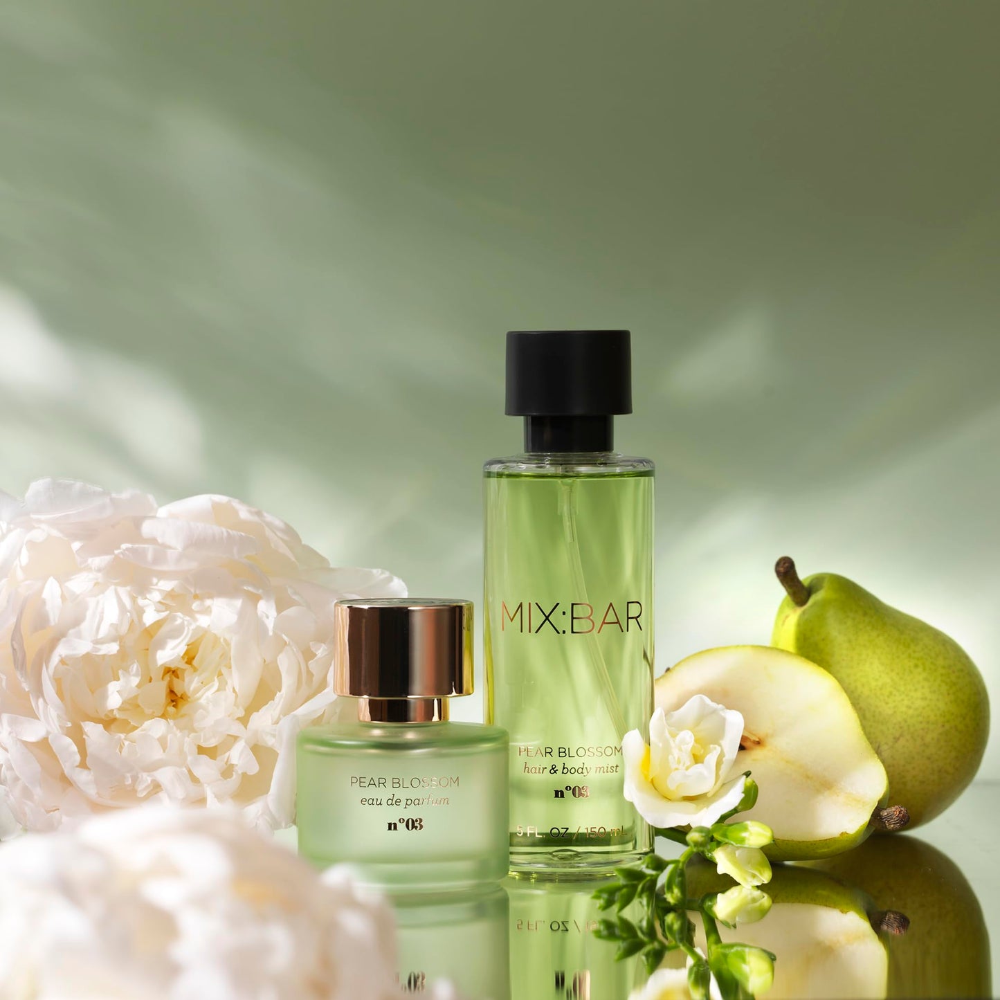 MIX:BAR Pear Blossom Hair + Body Mist, Bedroom Linen Spray - Notes of Pear, Petals, Apple, White Musk, Fruity Scent, 5oz Beauty & Personal Care MIX:BAR