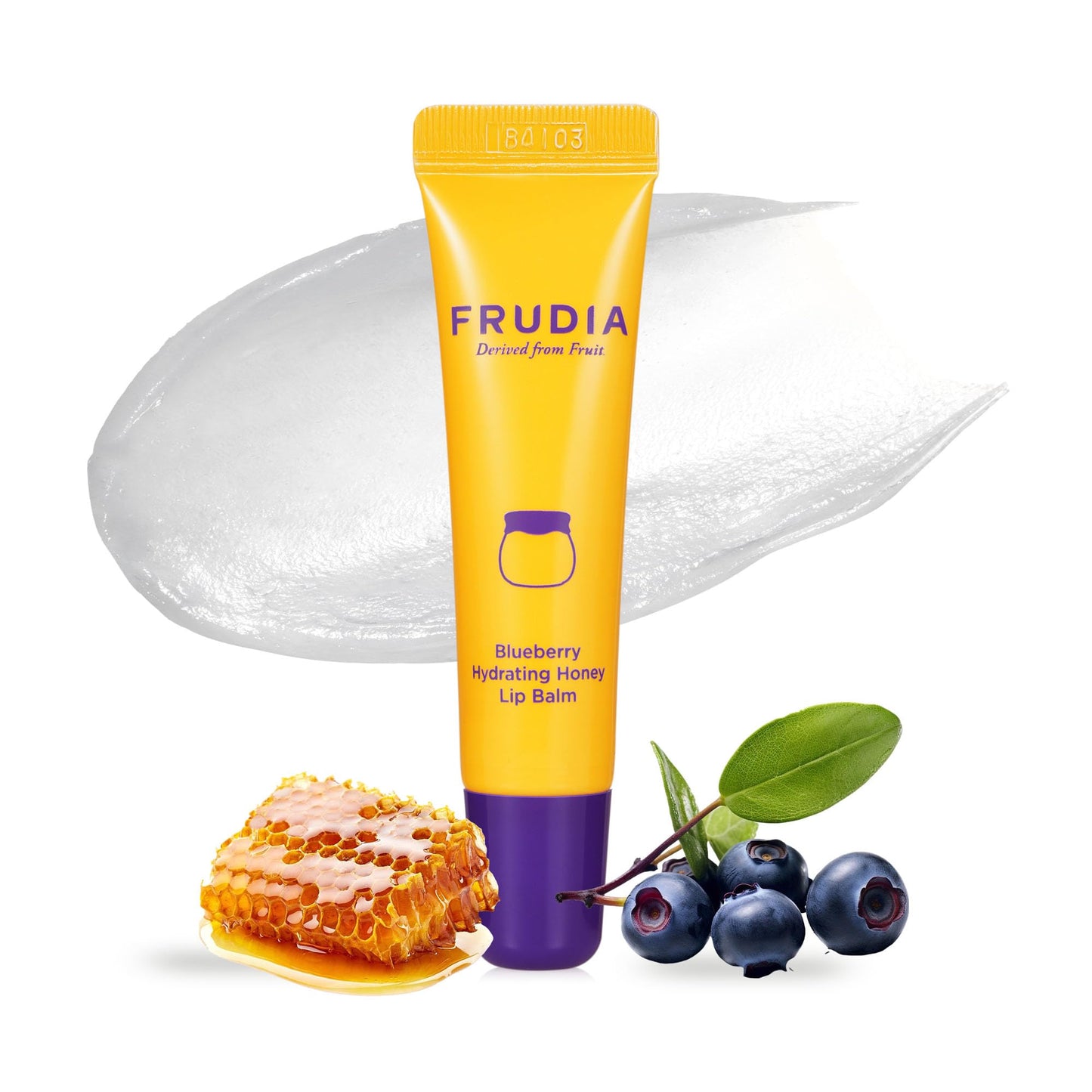 FRUDIA Blueberry Honey Lip Balm Tube - Exfoliating & Moisturizing Dewy Korean Lip Balm for Dry Lips made with Jeju Blueberry & Honey Extracts Beauty and Personal Care FRUDIA