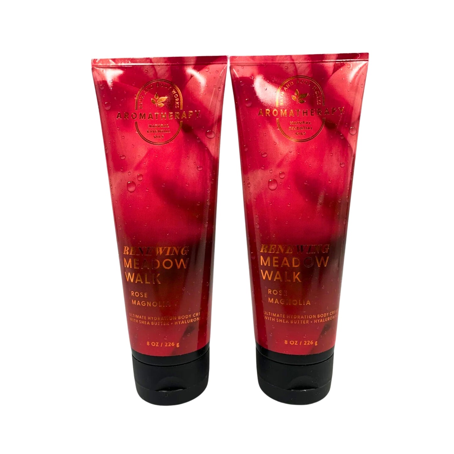 Bath & Body Works Body Cream, 8oz Each, Set of 2 - Aloe, Vitamin E, Shea (Rose Magnolia) Beauty & Personal Care Bath & Body Works