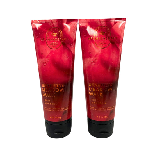 Bath & Body Works Body Cream, 8oz Each, Set of 2 - Aloe, Vitamin E, Shea (Rose Magnolia) Beauty & Personal Care Bath & Body Works