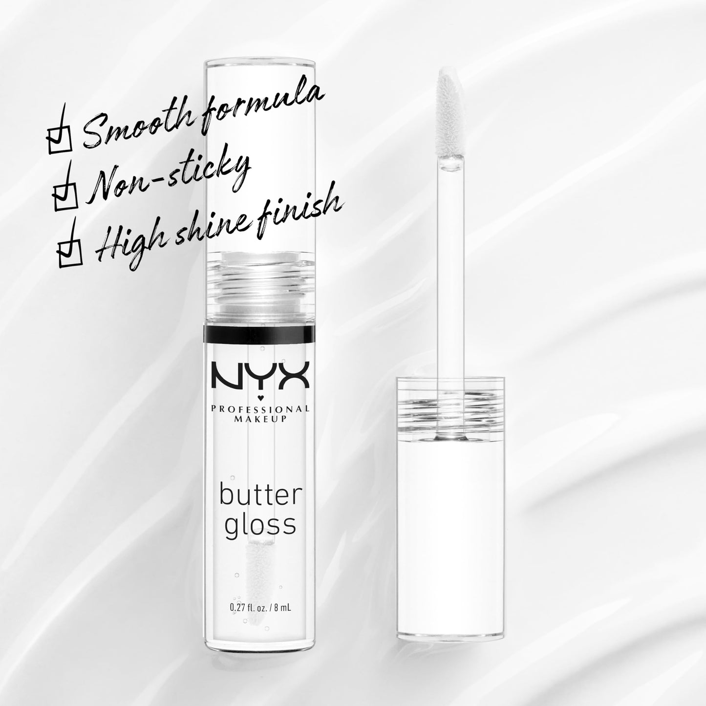 NYX PROFESSIONAL MAKEUP Butter Gloss, Non-Sticky Lip Gloss - Sugar Glass ,Clear Beauty & Personal Care NYX PROFESSIONAL MAKEUP
