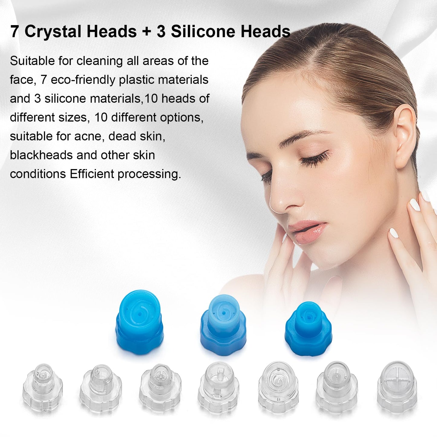 Facial Care Face Cleaning Tool Skin Beauty Set Hydro Dermabrasion Water Peeling 8pcs Elitzia ETAF133T (White) Beauty & Personal Care Elitzia
