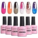 AIMEILI Temperature Color Mood Changing Gel Nail Polish, Hema Free, Cruelty Free, Vegan, Chameleon Gel Set Of 6pcs X 10ml- Kit Set 13 Beauty & Personal Care AIMEILI