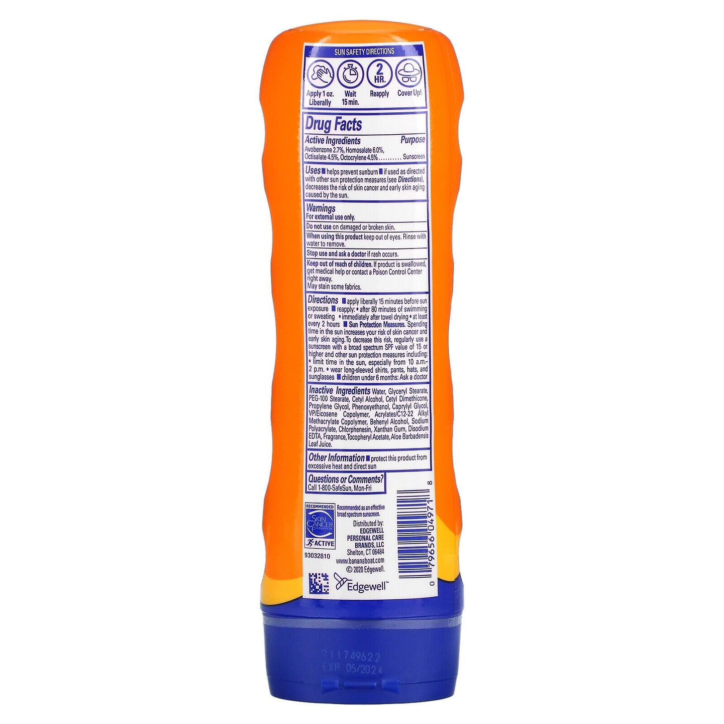 Banana Boat Sport Performance Broad Spectrum SPF 30 Sunscreen Lotion, Swim Splash - Up to 80 Minutes Water Resistant, 8 fl oz, 2-Pack Beauty & Personal Care Banana Boat