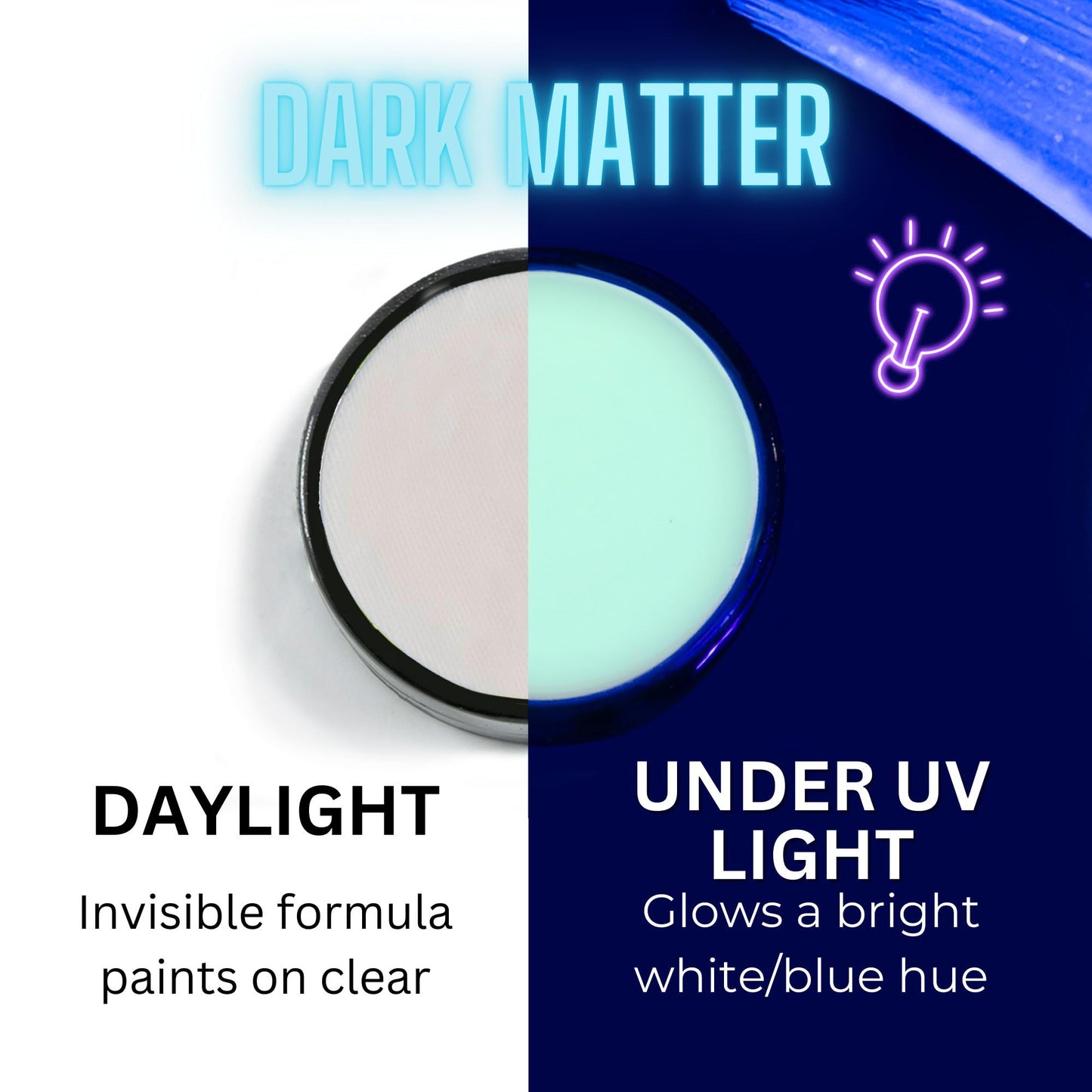 Mehron Paradise FX UV Neon Glow - Neon UV Dark Matter 1.4 oz | Water Activated Black Light UV Paint for Raves, Costumes, SFX, Halloween, Stage Beauty & Personal Care Mehron