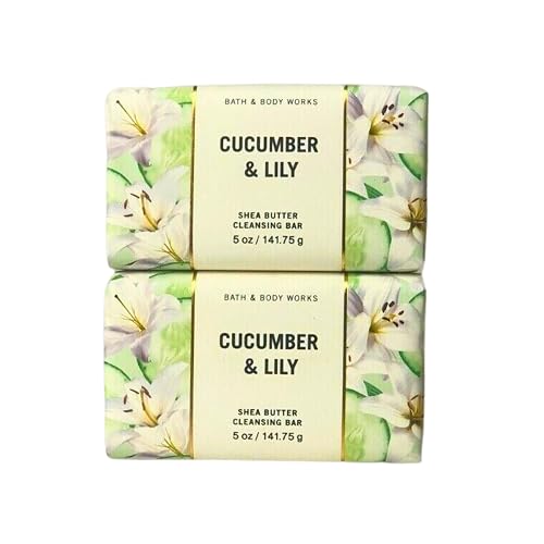 Bath & Body Works Cleansing Bar, Pack of 2, 5oz Each (Cucumber Lily) Beauty & Personal Care Bath & Body Works