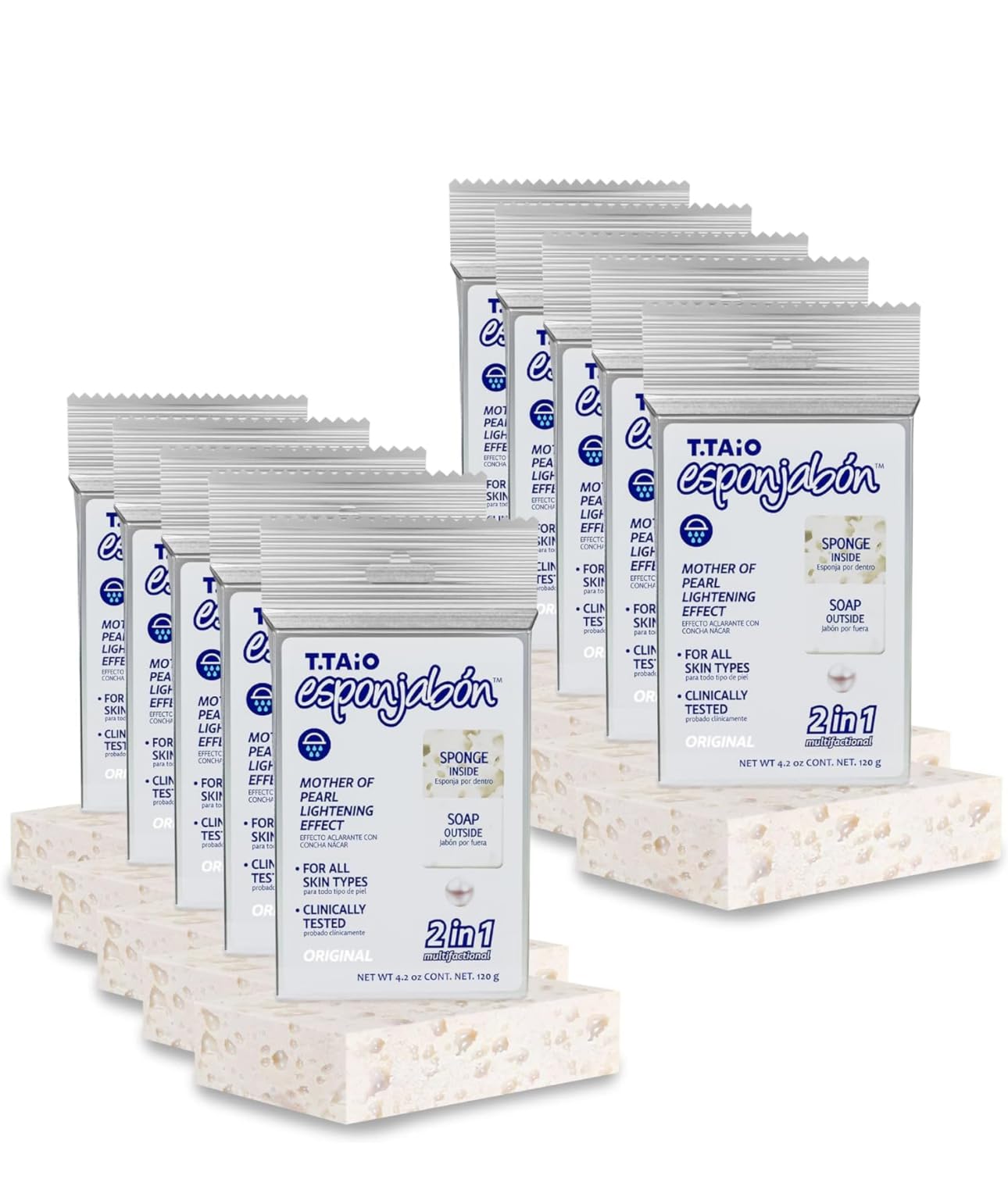 Esponjabon Mother of Pearl Soap Sponge - Cleansing Shower Scrubber - Cleaning Bath Wash Scrub - Oil Removal - Massage & Lather Foot, Elbow, & Face Beauty and Personal Care SENOR BANANA
