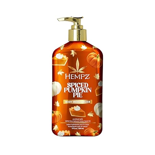 Hempz Spiced Pumpkin Pie Body Moisturizer, Body Lotion, Fall Skin Care for Men & Women, Limited Edition, 17 fl.oz. Beauty & Personal Care Hempz